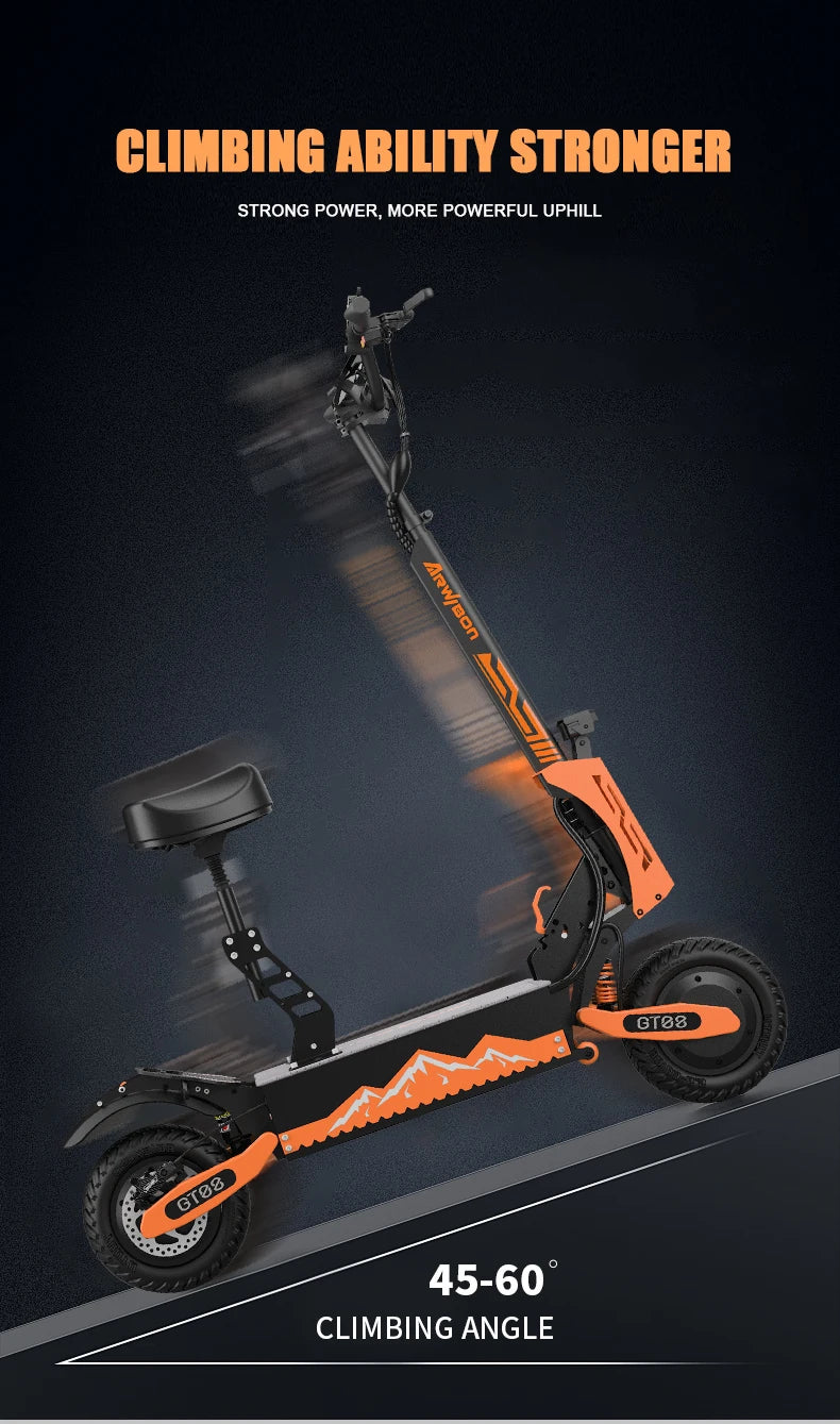 Arwibon GT08 5600W Electric Scooter With 46 MPH Top Speed