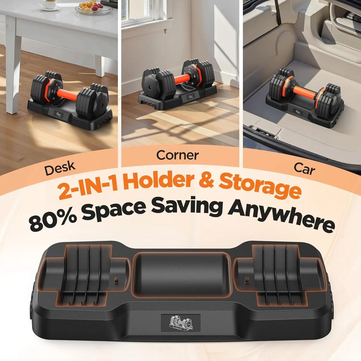 FDB2 Adjustable Dumbbell Set With Storage Box For Home Gym