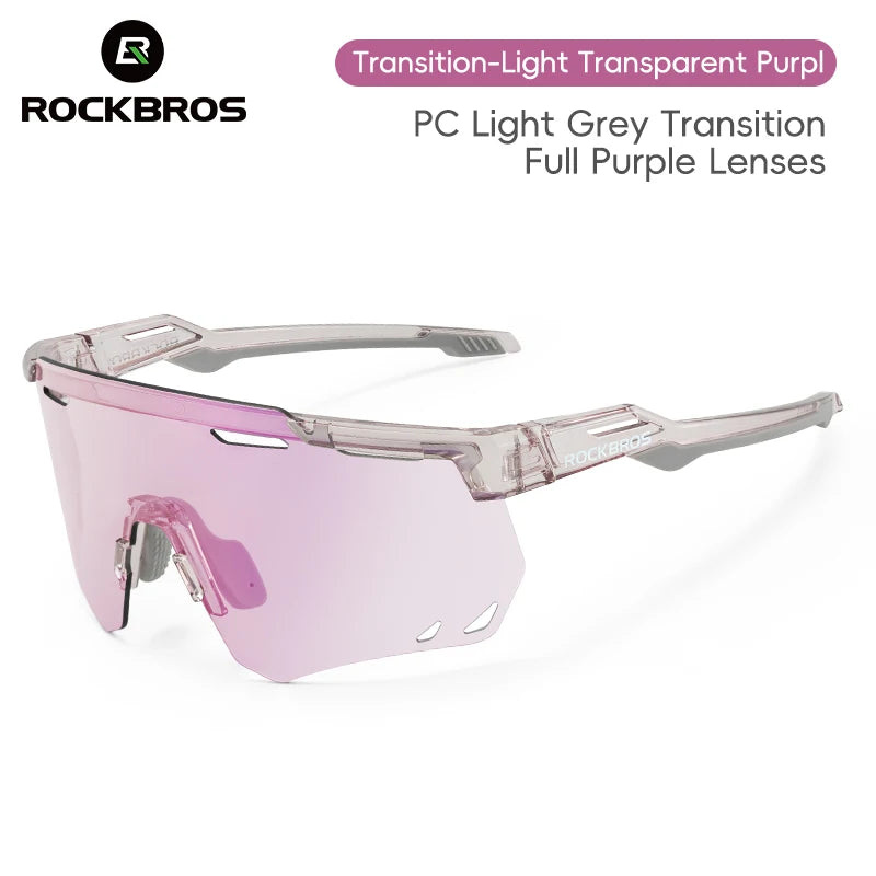 ROCKBROS Photochromic Cycling Glasses UV400 MTB Road