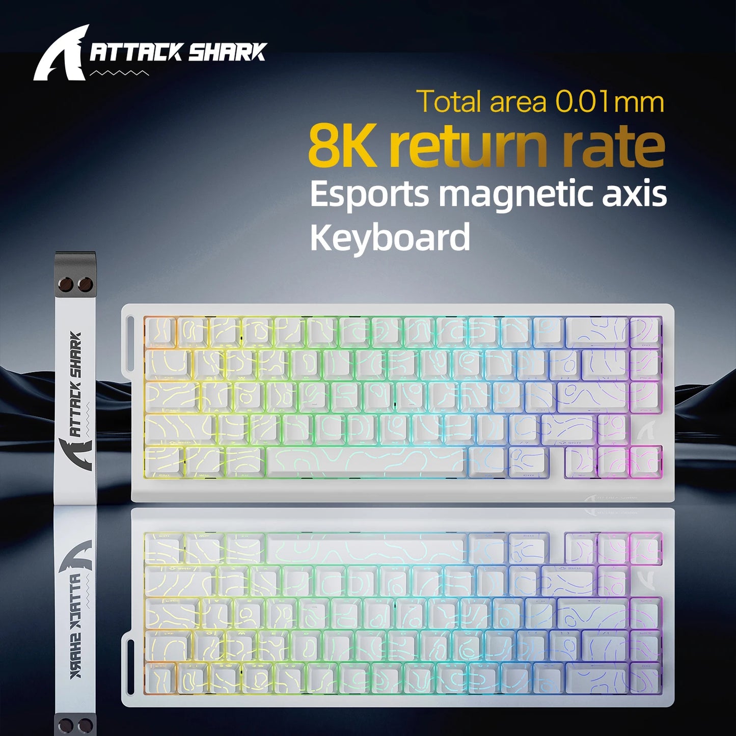 Attack Shark X68 HE Rapid Trigger Keyboard With RGB Lighting