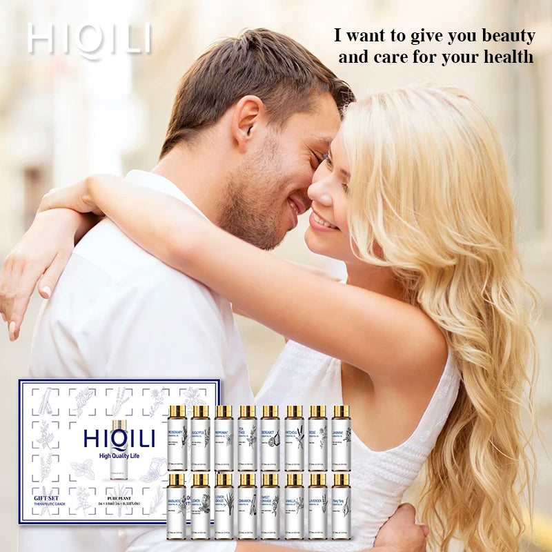 HIQILI Essential Oils Set Lavender Eucalyptus Jasmine Peppermint Vanilla