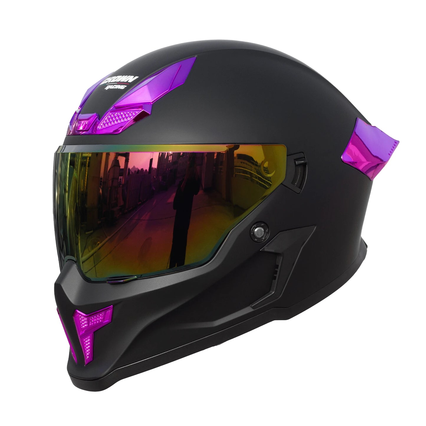 Crown Racing Model 601 Full Face DOT Helmet With Visors
