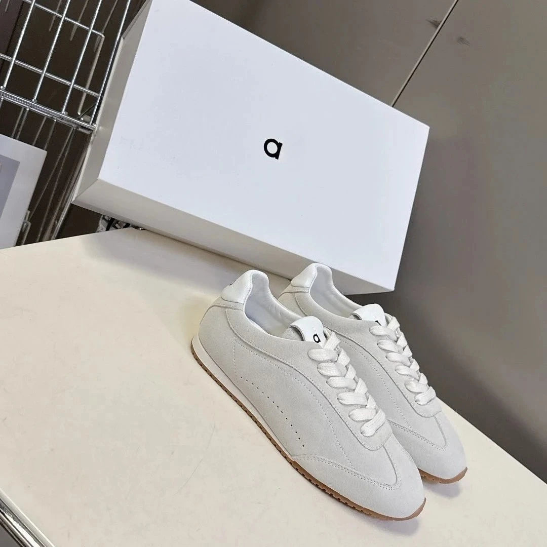 European Style Women's White Sneakers Retro Casual Shoes