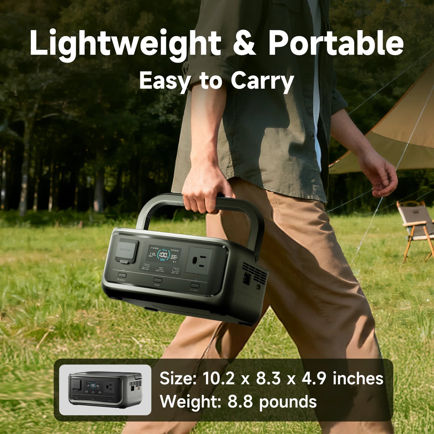 ALLPOWERS VOLIX P300 256Wh Solar Generator With SE100 Solar Panel