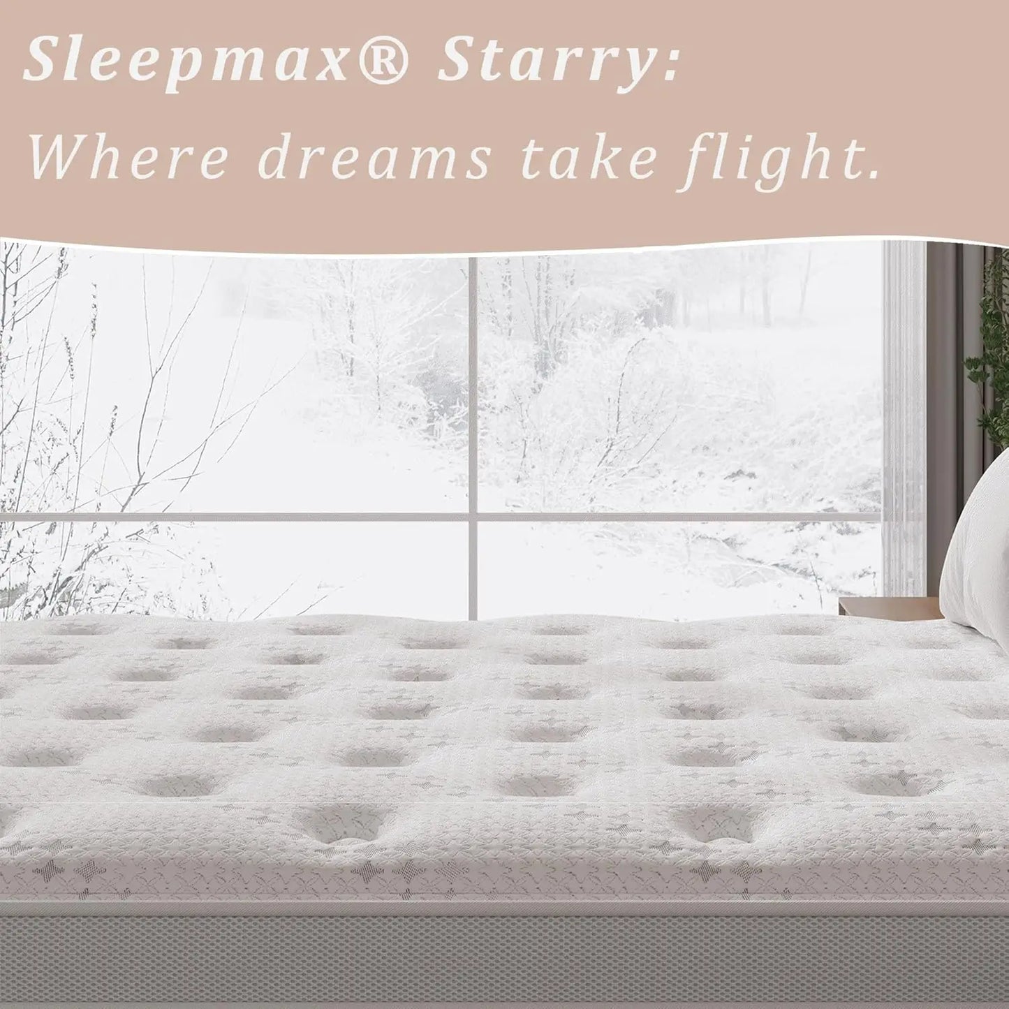Cooling Hybrid Firm Mattress in a Box With Lumbar Support