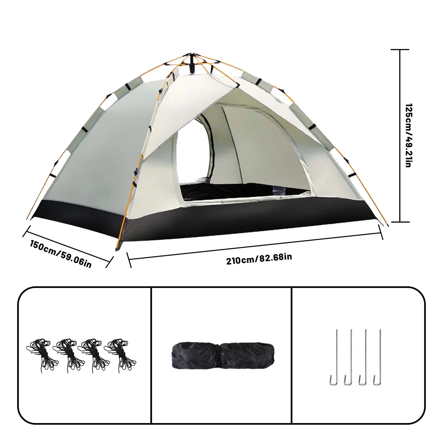 Pakicetus Auto-Tent Quick Setup Sunshade for Two People