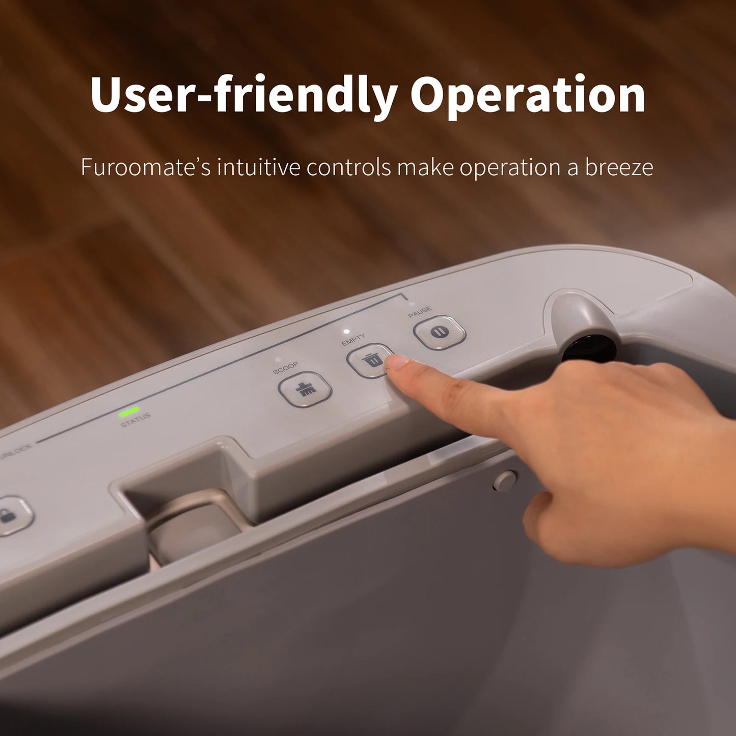 Furoomate F6 Self Cleaning Open Top Cat Litter Box Automatic Odor Control