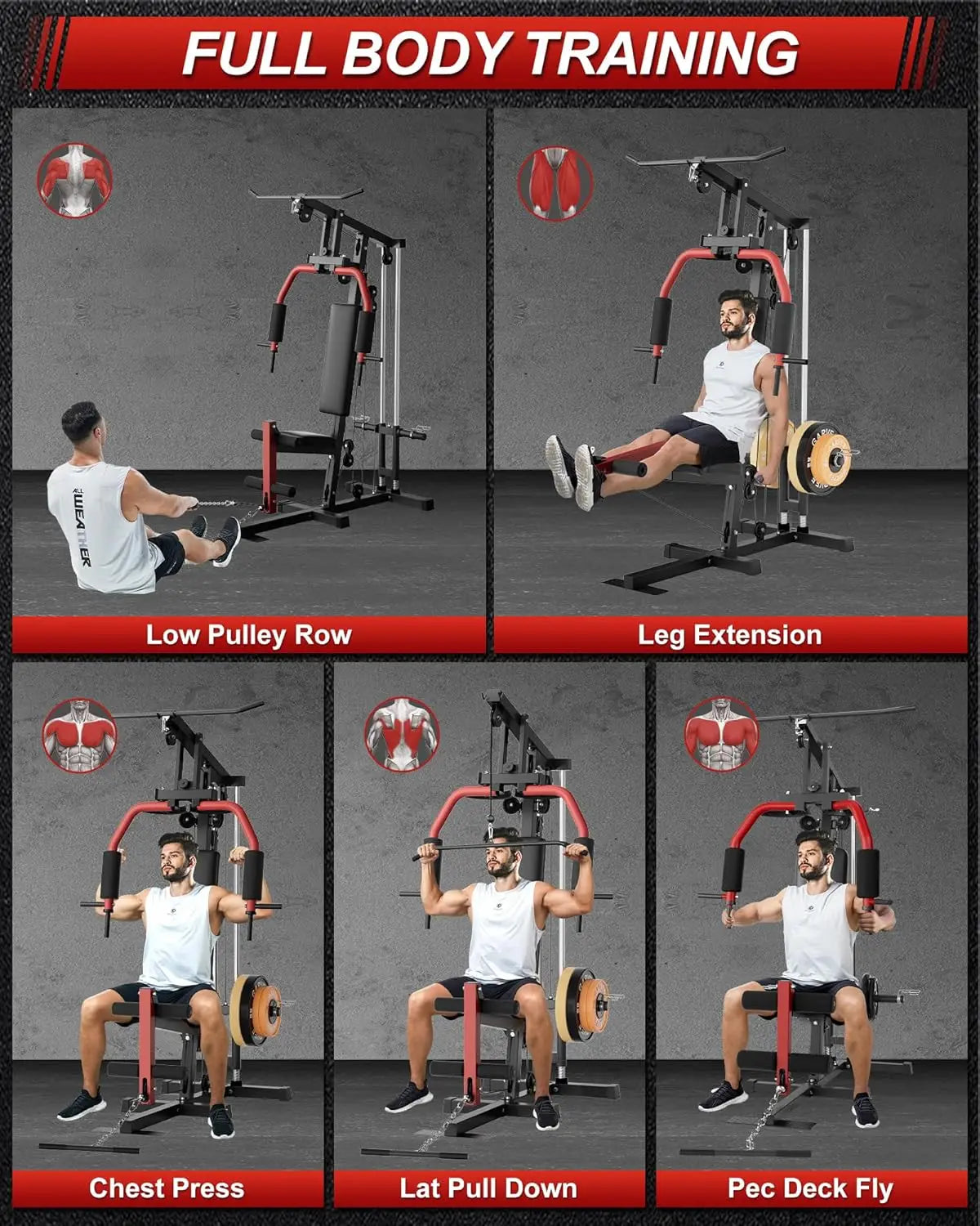 HiMISS All In One Home Gym For Full-Body Strength System