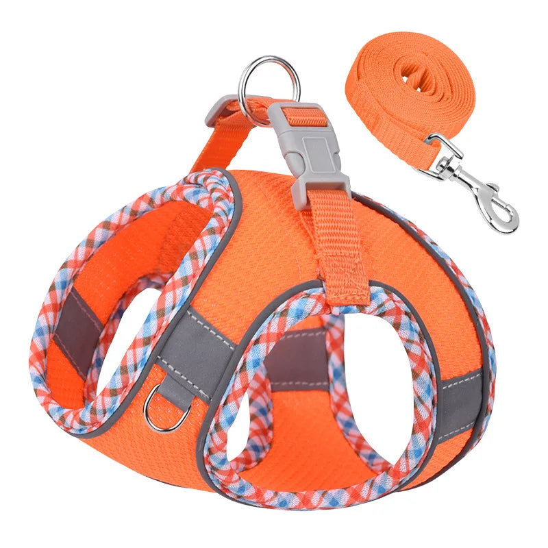 Mesh Breathable Vest Harness for Small Medium Dogs and Cats