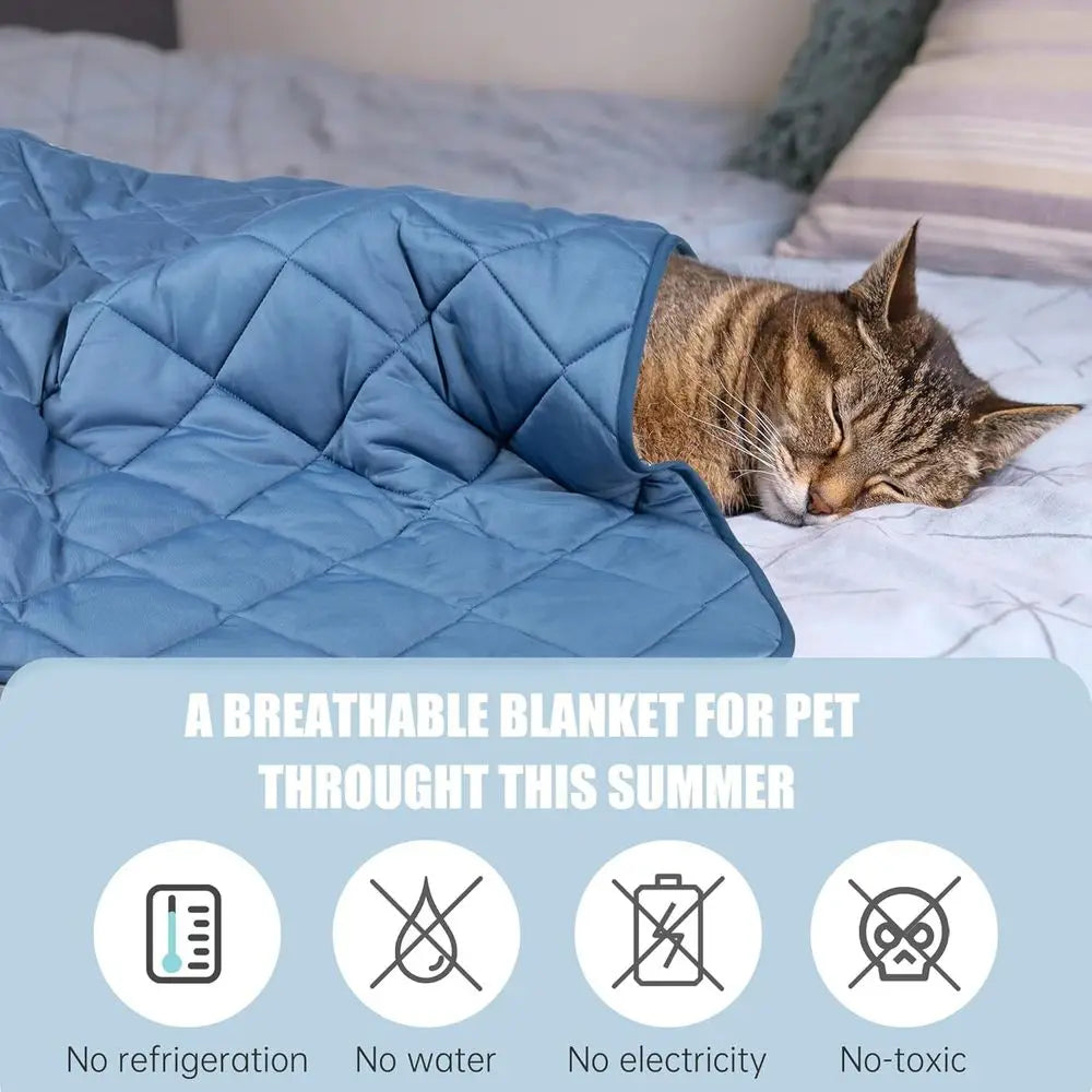 Pet Cooling Blanket For Dogs And Cats Washable Calming Pad