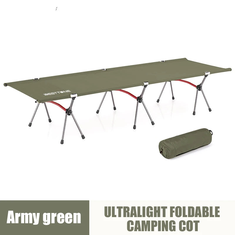 WESTTUNE UltraLight Aluminum Folding Bed for Camping and Travel