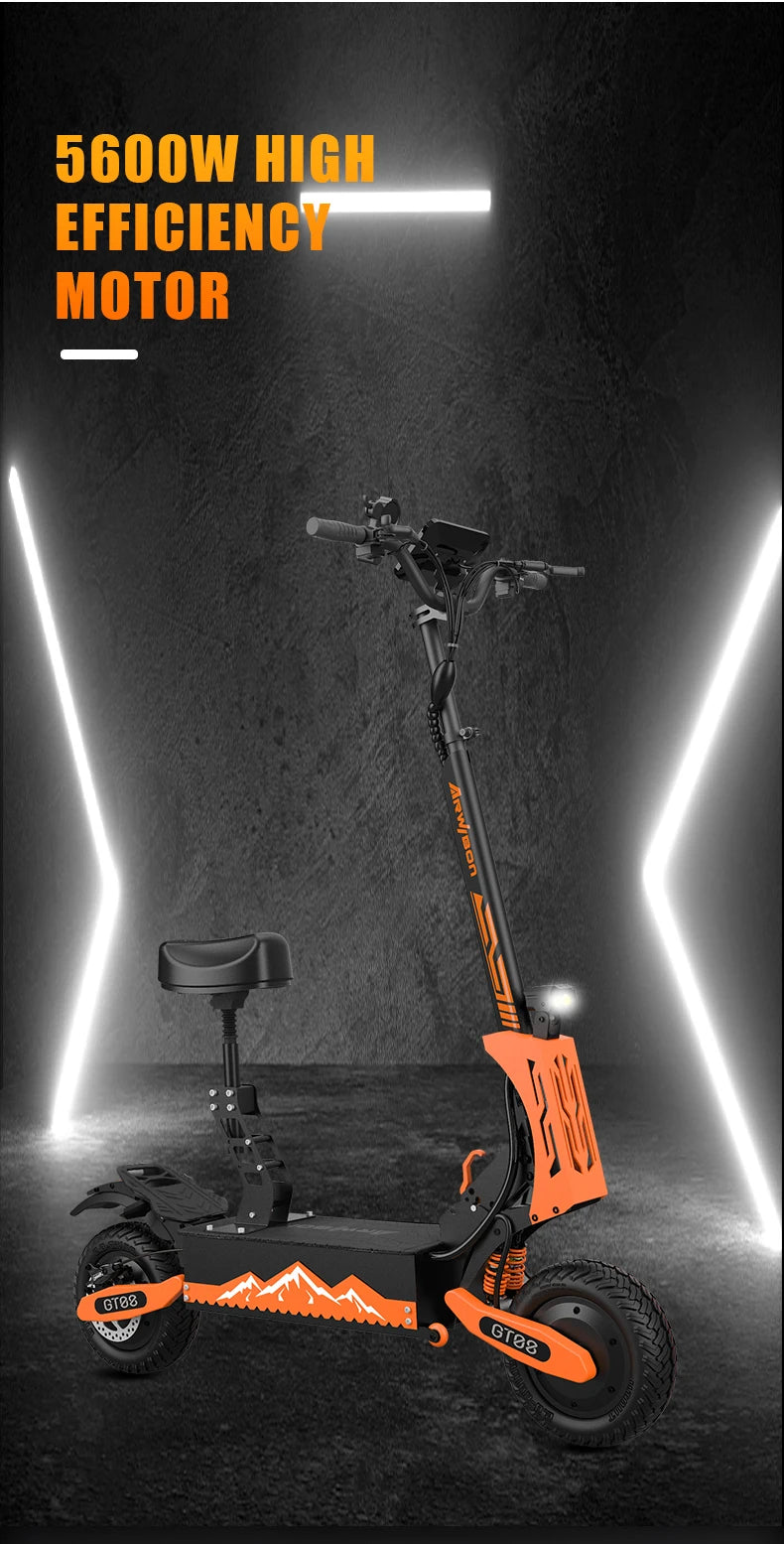 Arwibon GT08 5600W Electric Scooter With 46 MPH Top Speed
