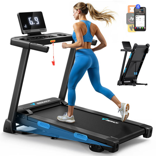 MERACH Foldable Treadmill T12 Incline Quiet With Heart Rate Monitoring