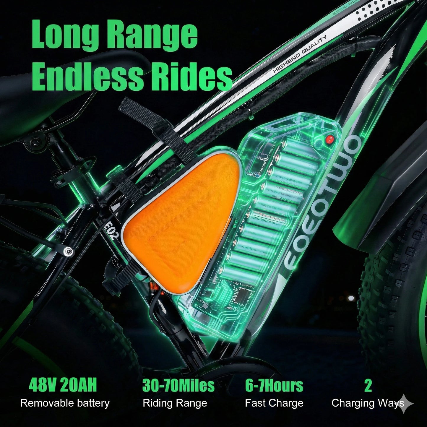 EOEOTWO Fat Tire Electric Bike For Adults 30 MPH 1000W