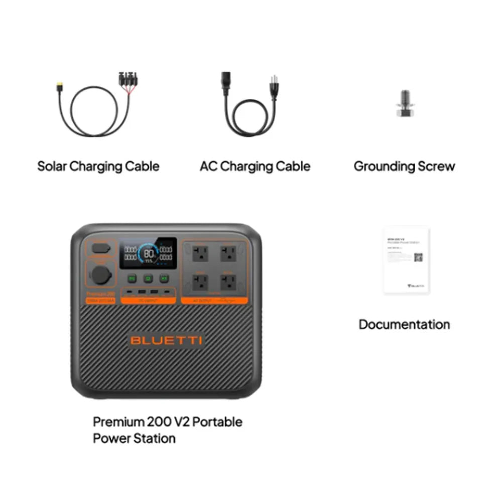 BLUETTI Premium 200 V2 Portable Power Station 2073.6Wh 2700W