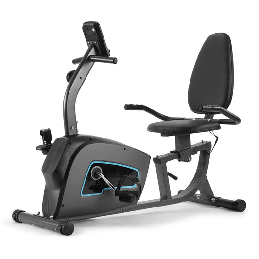Recumbent Exercise Bike For Home Quiet 8 Levels Comfortable Seat