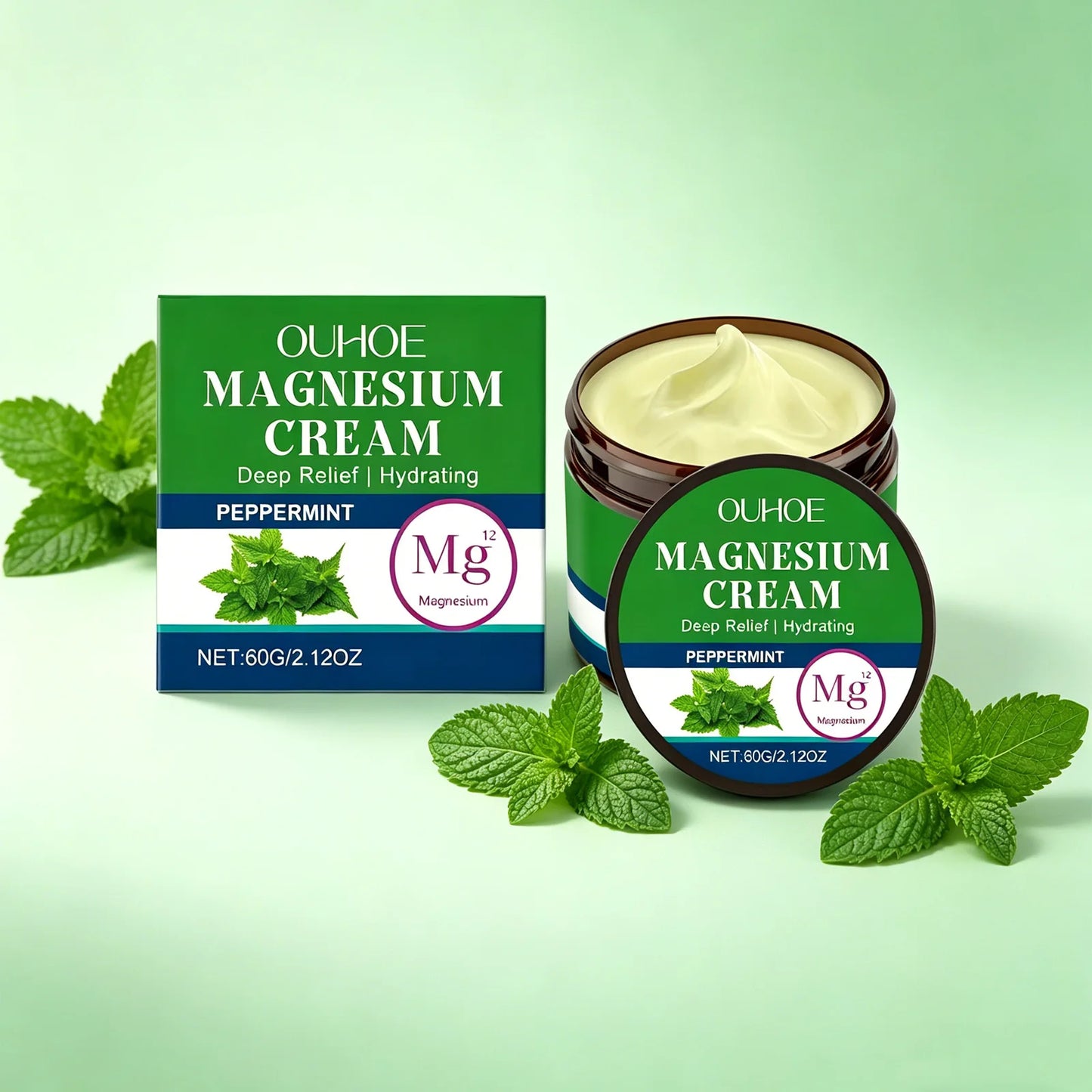 Ouhoe Mint Body Soothing Magnesium Cream For Joint Comfort