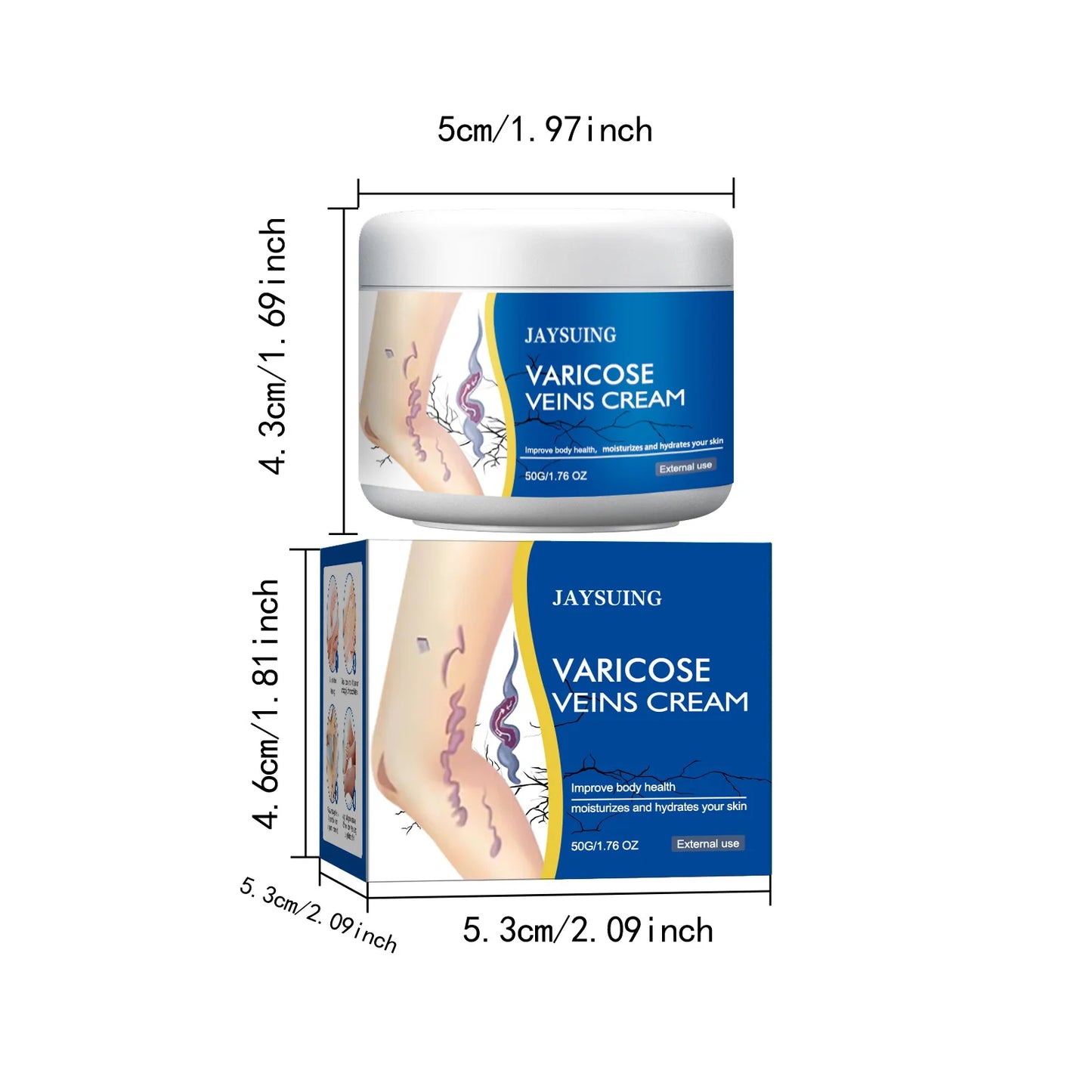 Jaysuing Veins Treatment Cream For Vasculitis And Phlebitis Relief