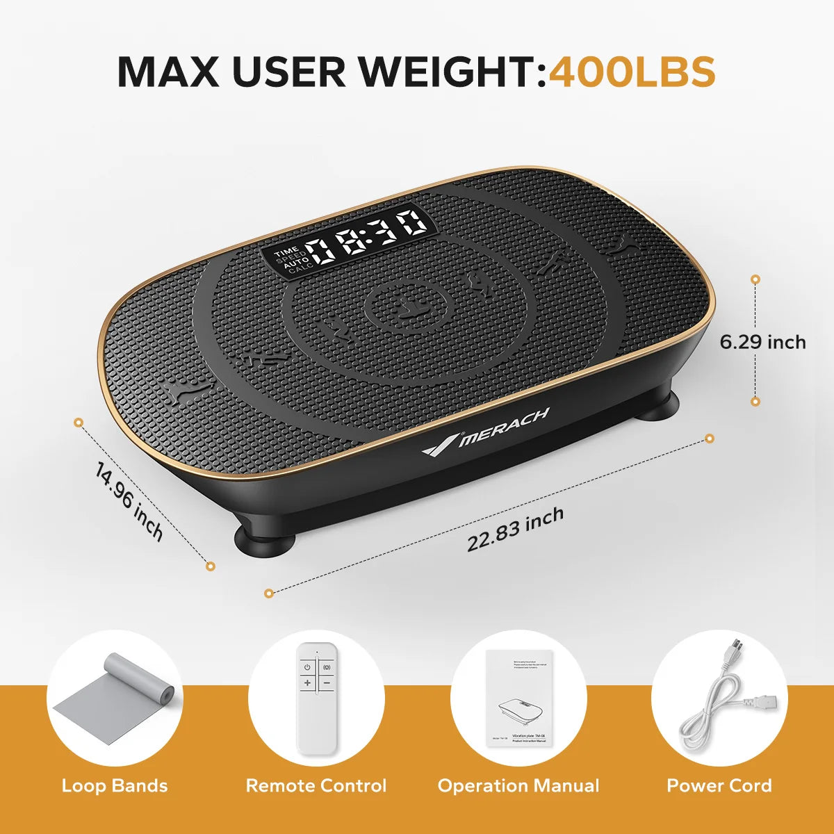 MERACH Vibration Plate CV30 Exercise Machine Full Body Workout