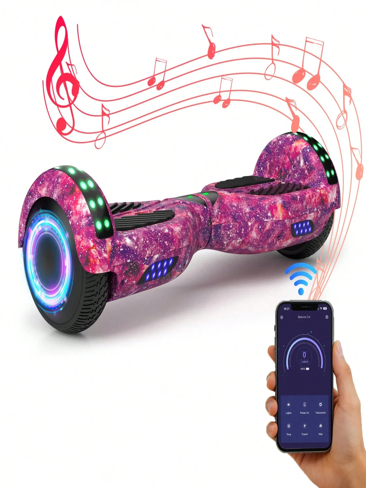 All Terrain Hoverboard P6 With Bluetooth Speakers UL2272 Certified