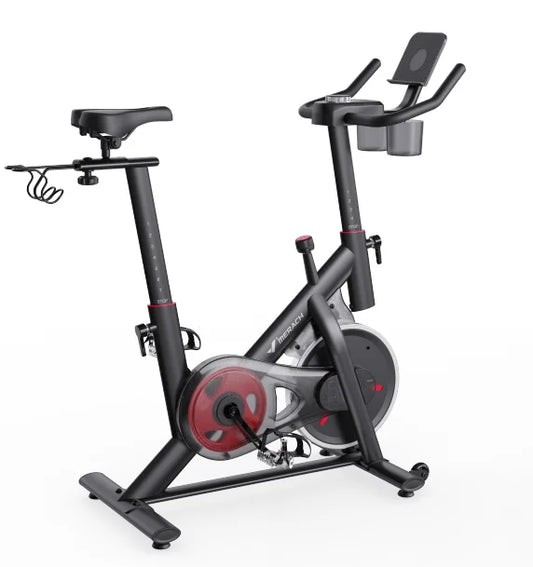 Merach Magnetic Stationary Bike With App Low Noise Indoor Cycling