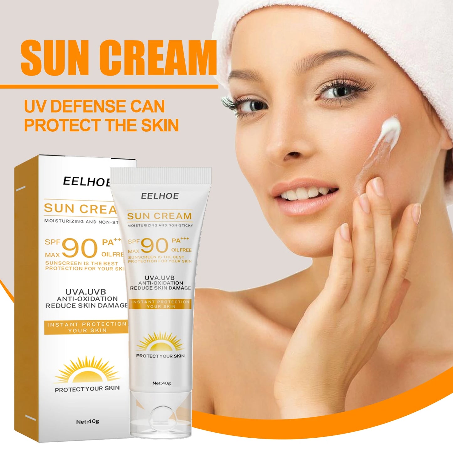Eelhoe Isolation Protective Cream UV Defense Sunscreen Sweatproof Moisturizer