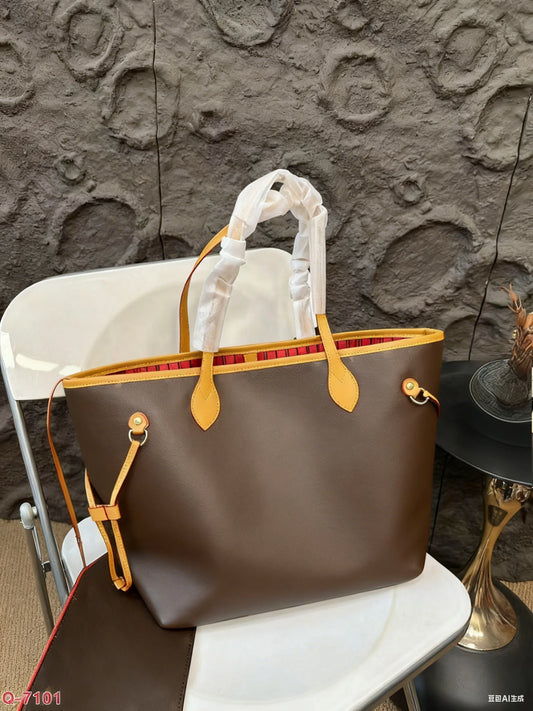 Leather Women's Handbag Classic Large Capacity Simple Design