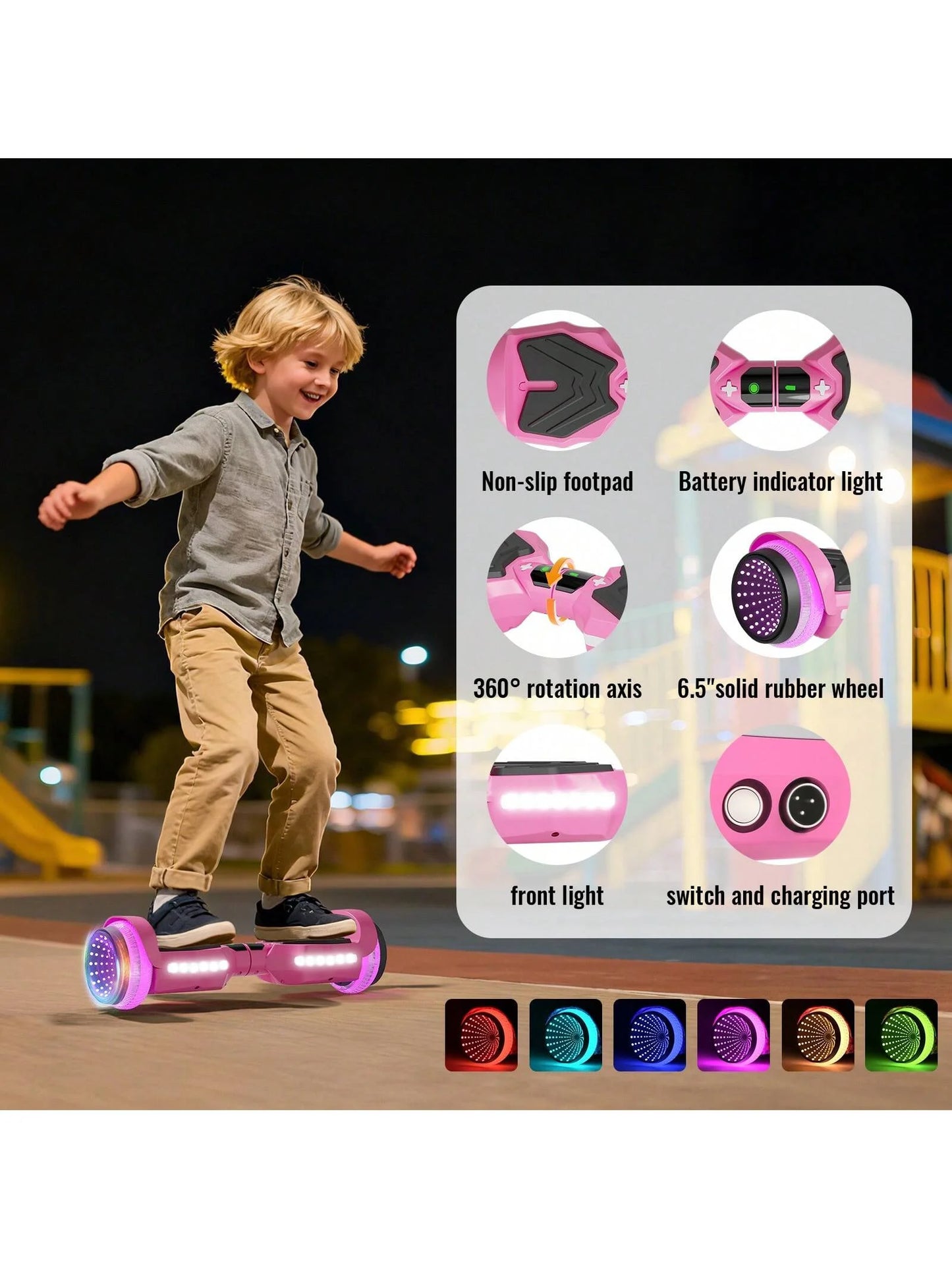 Simate K1 Hoverboard Self Balancing Scooter With Bluetooth Speaker UL2272