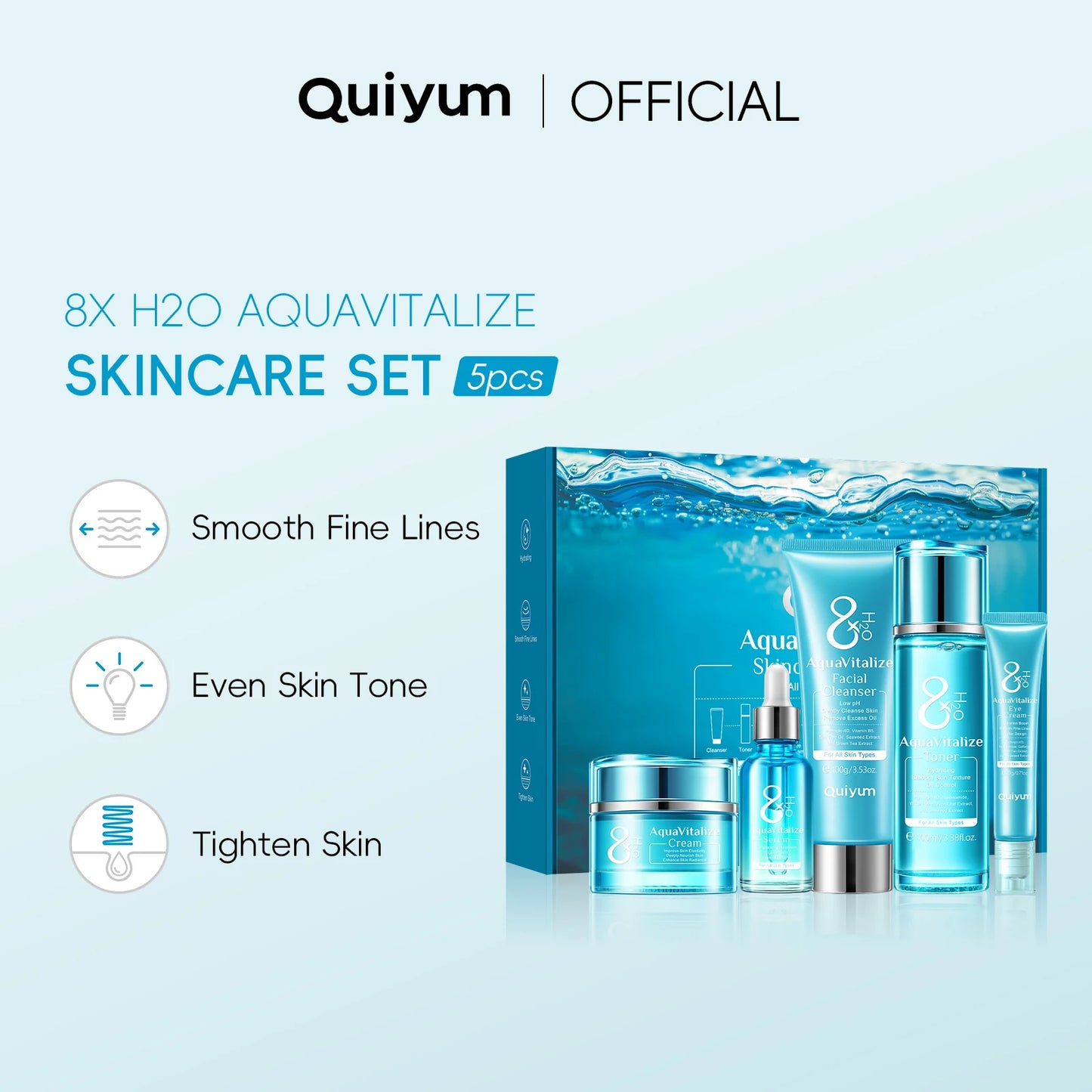 LAIKOU AquaVitalize Skincare Set 5-Piece Hydration Kit