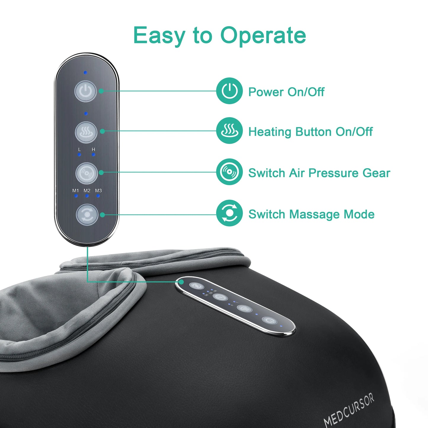 Medcursor Shiatsu Foot Massager With Heat Therapy For Relief