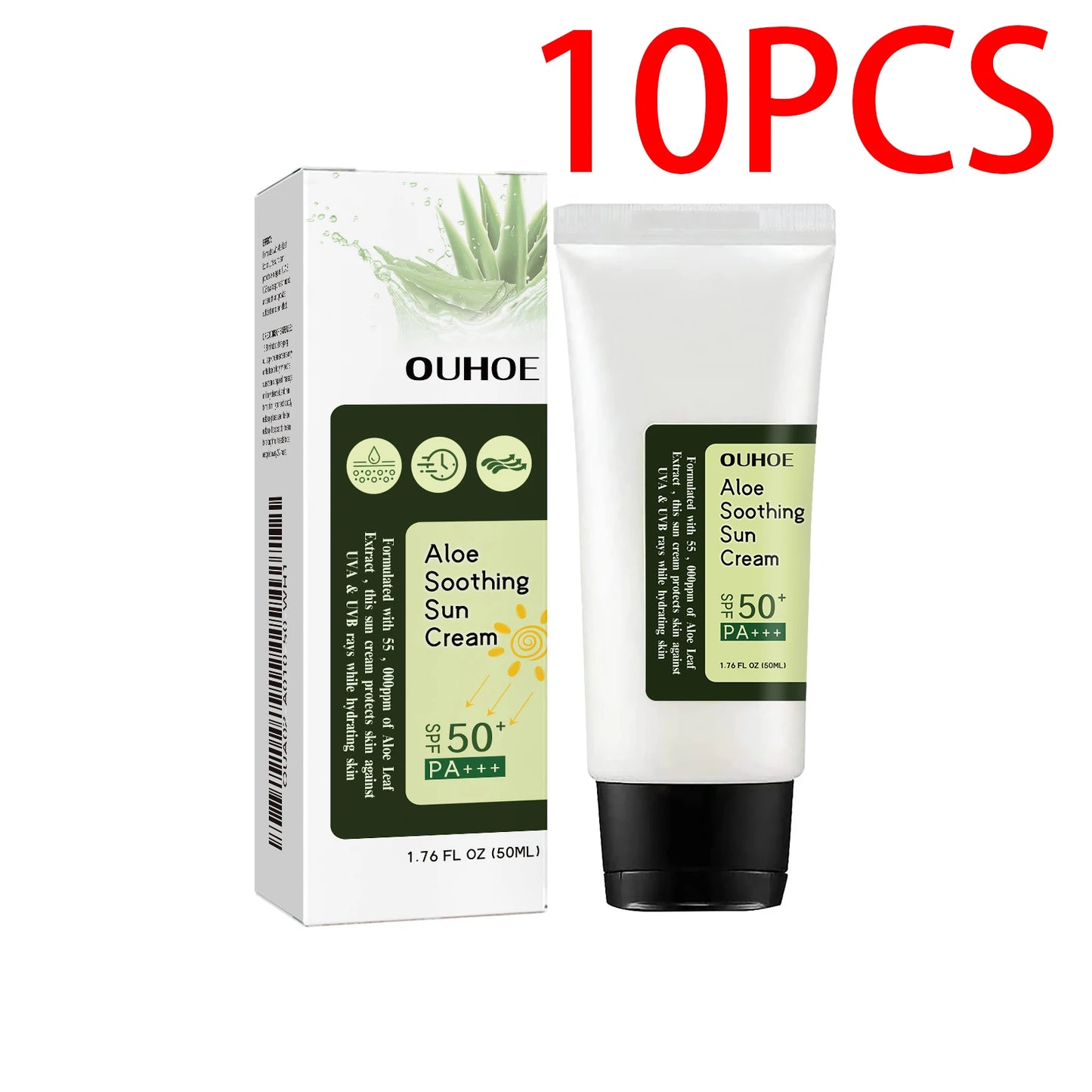 Ouhoe Aloe Vera Sunscreen SPF 50 Hydrating Protective Cream