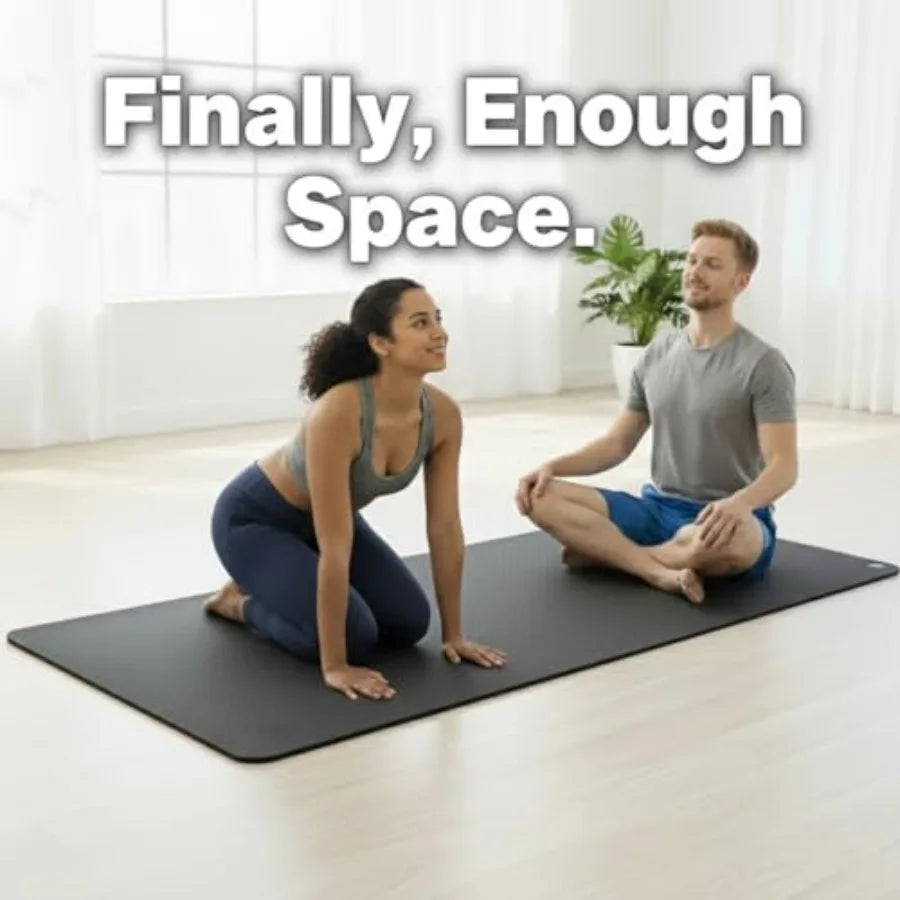 Extra Thick Yoga Mat For Total Joint Cushioning And Comfort
