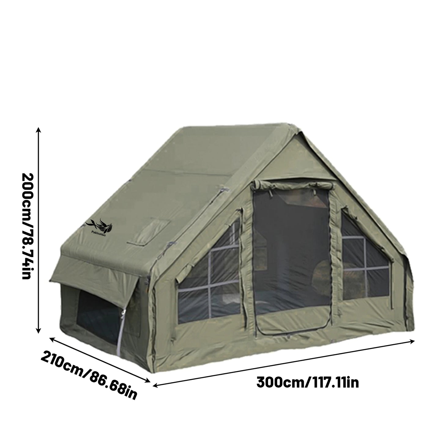 Pakicetus Inflatable Camping Tent Quick-Setup Air Frame 4-Season Shelter