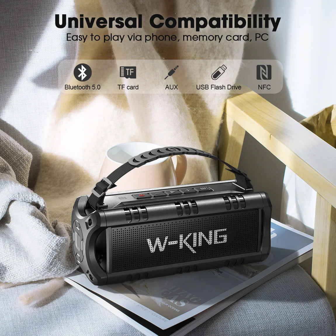 W-King D8mini-1 Bluetooth Speaker 30W Portable Outdoor Waterproof