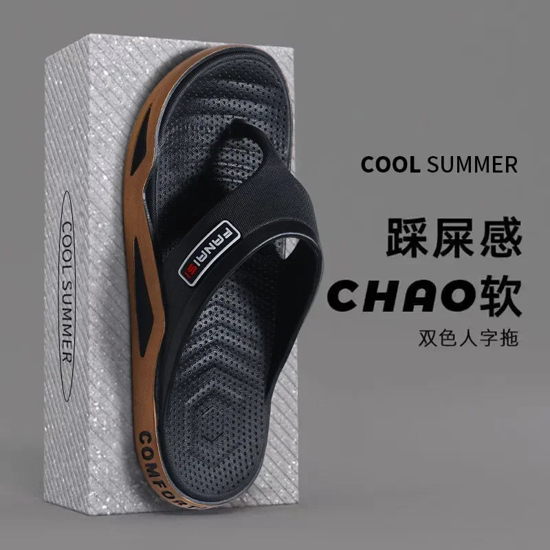 Men's Flip Flops Sandals Sports Beach Casual Slip-On Shoes Outdoor