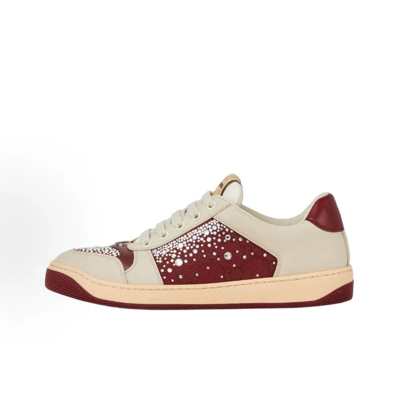 Italian Retro Luxurious Womens Shoes Screener Series Glittery Distressed