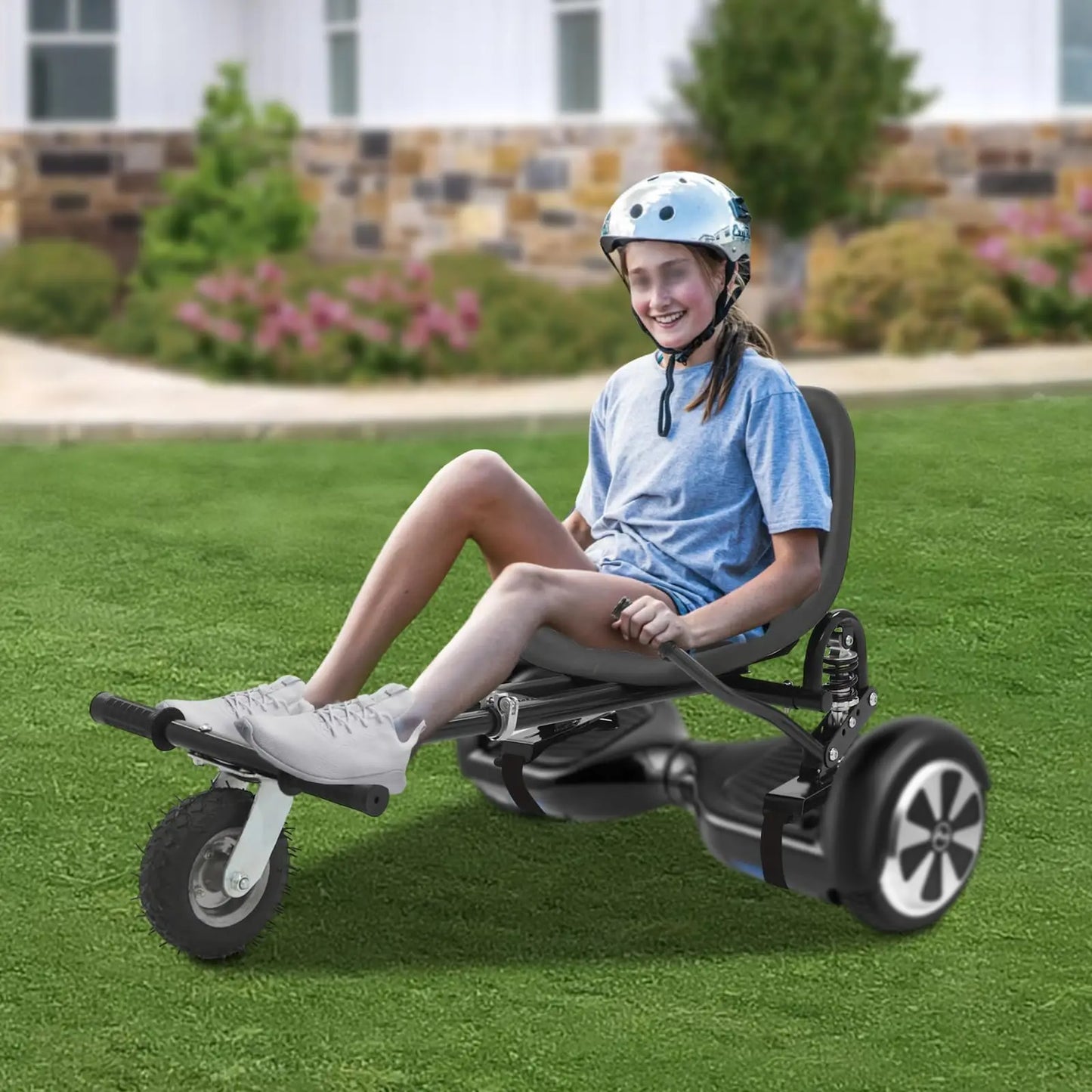 Bymaocar Hoverboard Seat Attachment Go Kart With Adjustable Frame