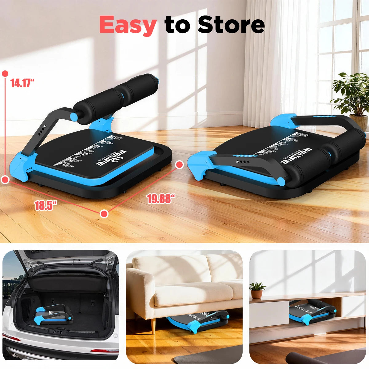 Relife Adjustable Sit Up Machine for Home Gym and Fitness
