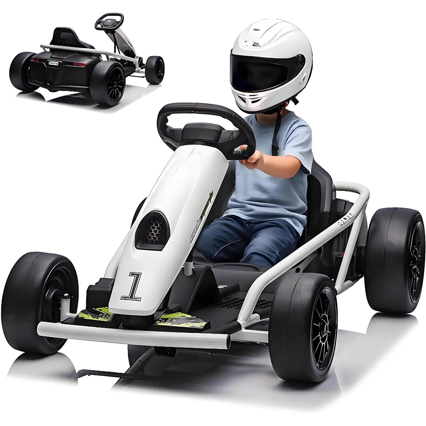 HiMISS Riding On GoKart 24V Dual 300W Motors Teens