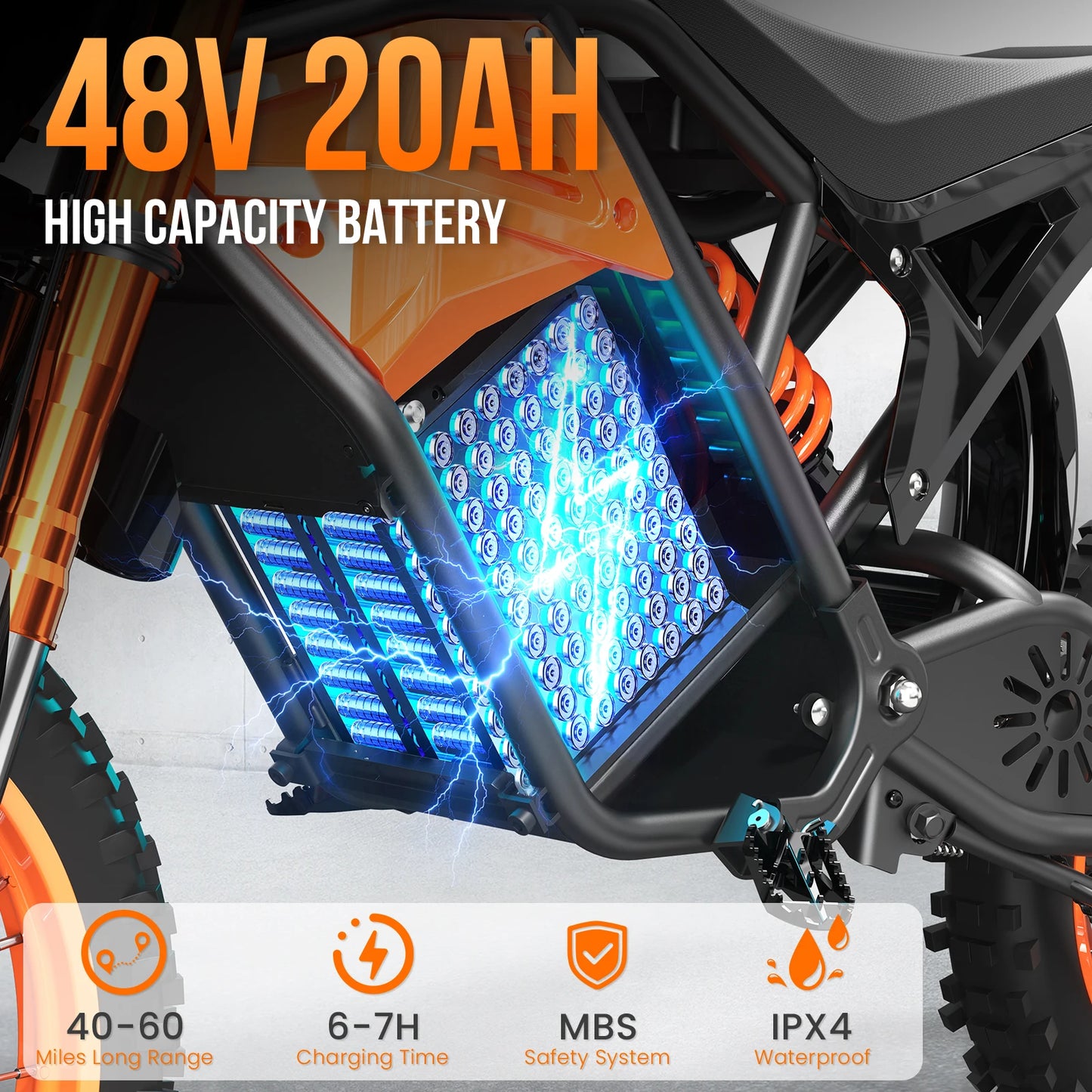 EILLEO SPACEWALK 48V Electric Dirt Bike 3000W Peak Power