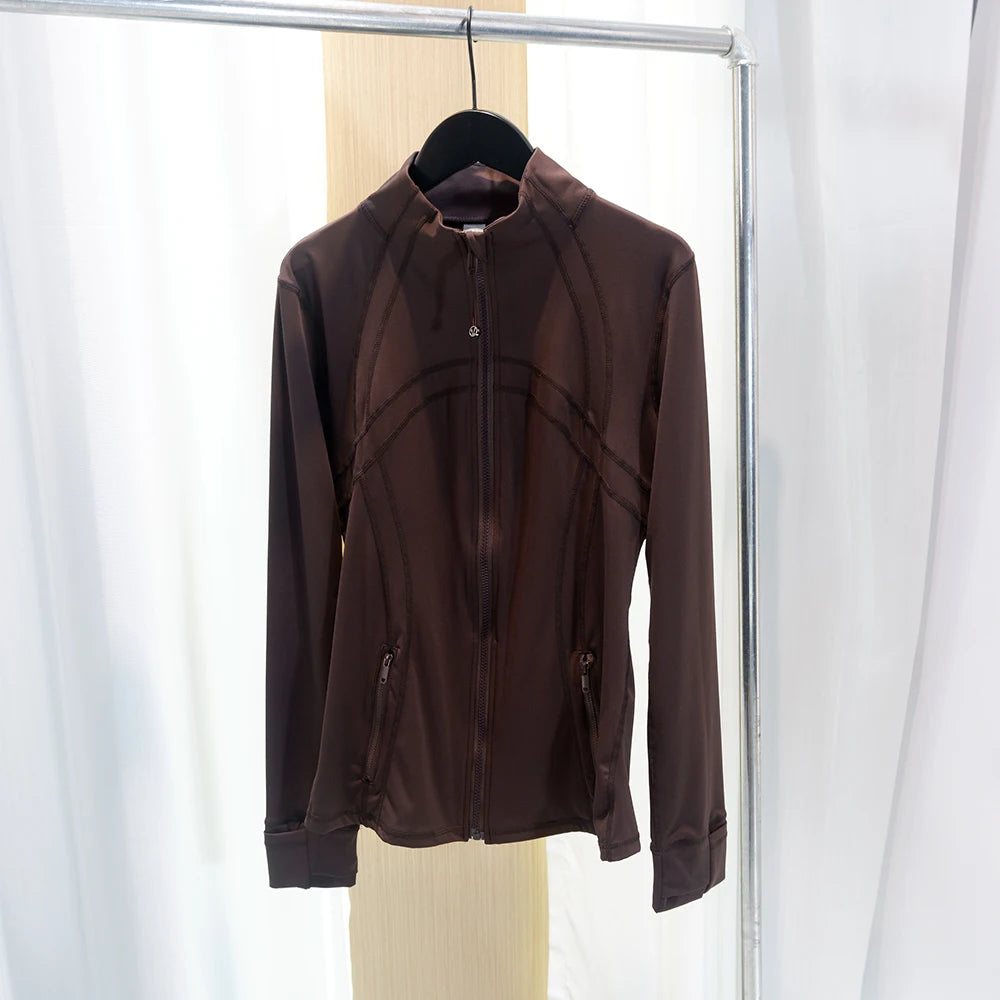 Lulu Flora Stand Collar Jacket Quick Dry Yoga Outerwear