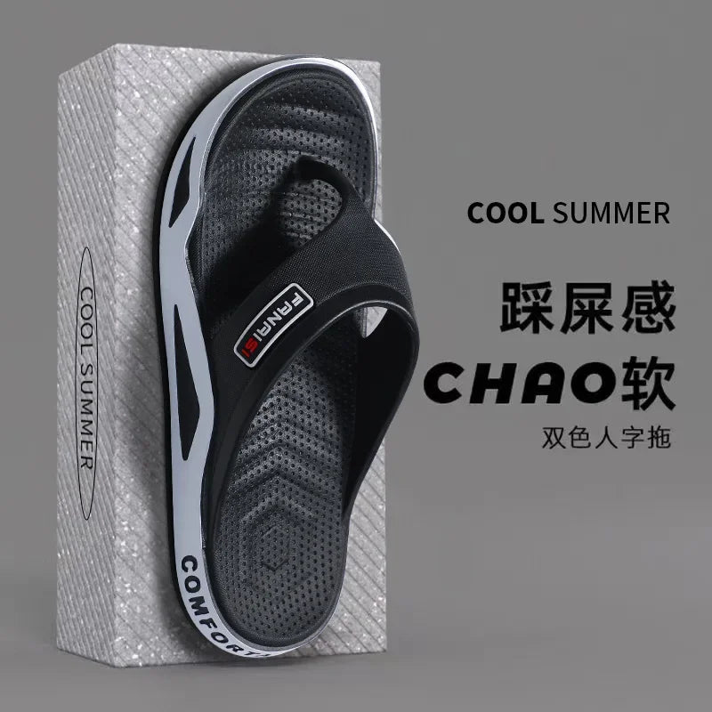 Men's Flip Flops Sandals Sports Beach Casual Slip-On Shoes Outdoor