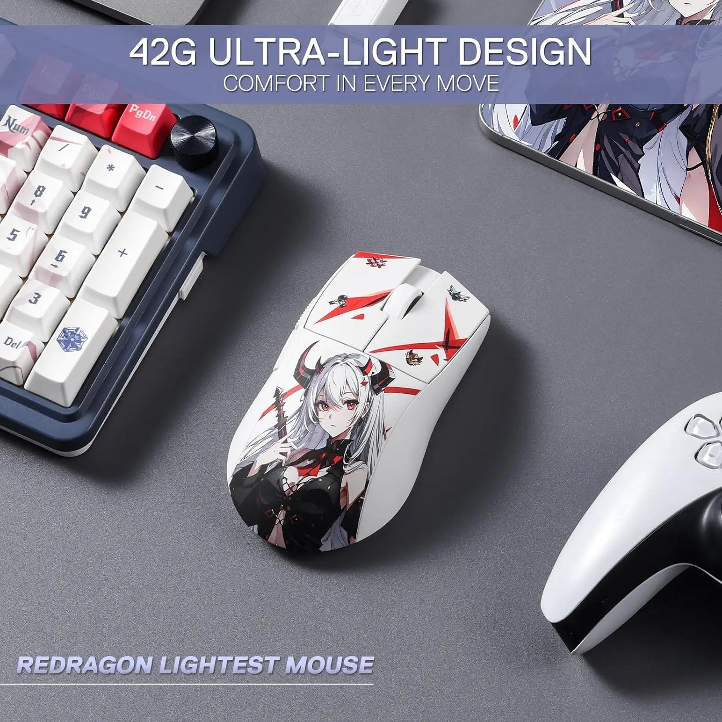 Redragon M916AK Pro Wireless Gaming Mouse Three Mode Programmable Buttons