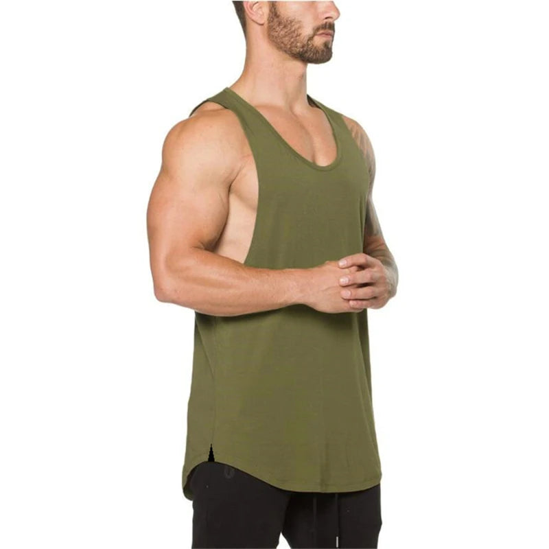 Cotton Breathable Sleeveless Tank Tops For Gym And Running