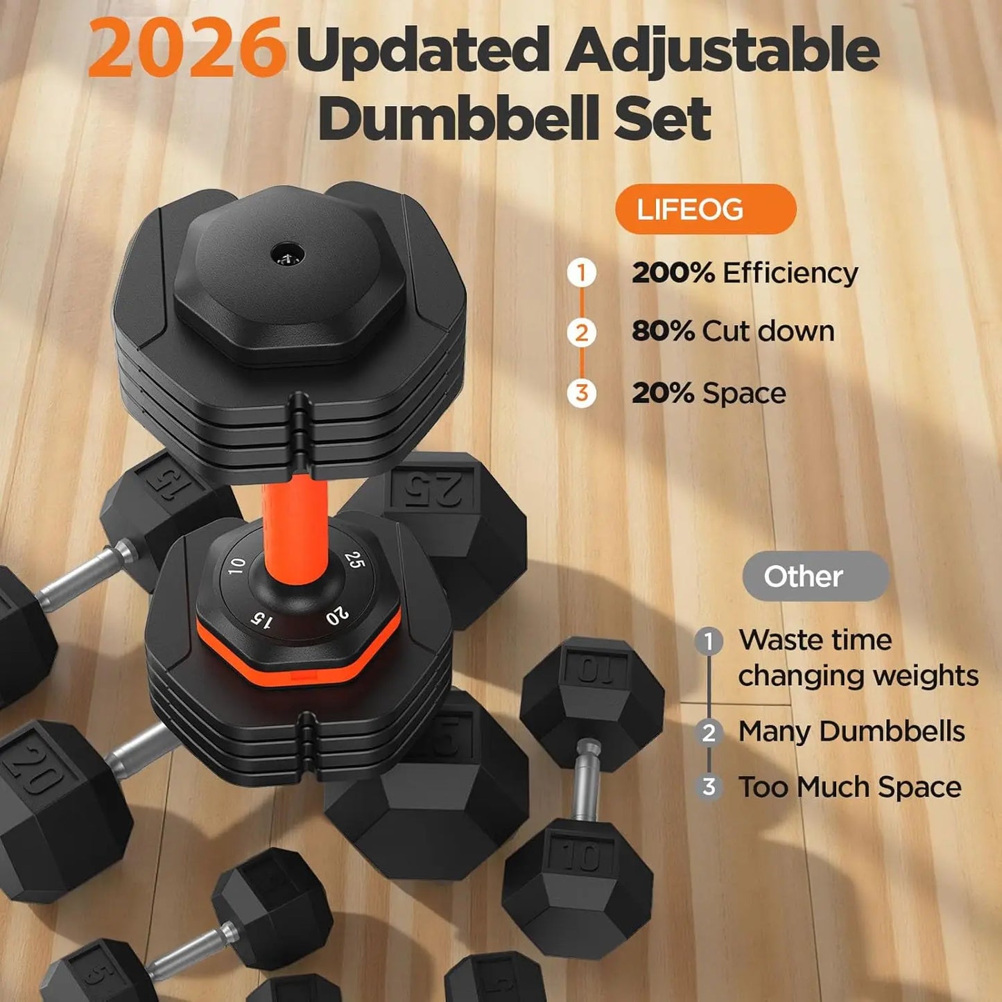 FDB2 Adjustable Dumbbell Set With Storage Box For Home Gym