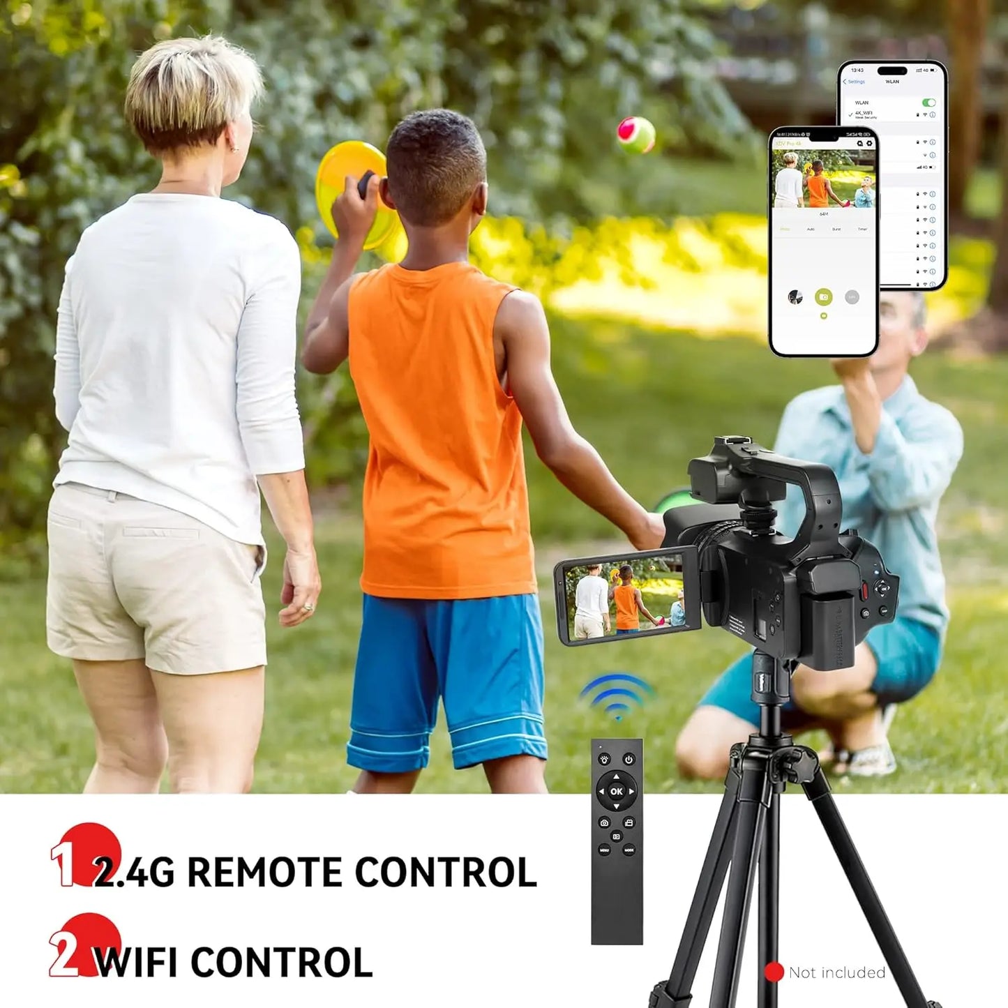 4K Ultra HD Camcorder 18X Digital Zoom And 64MP Sensor