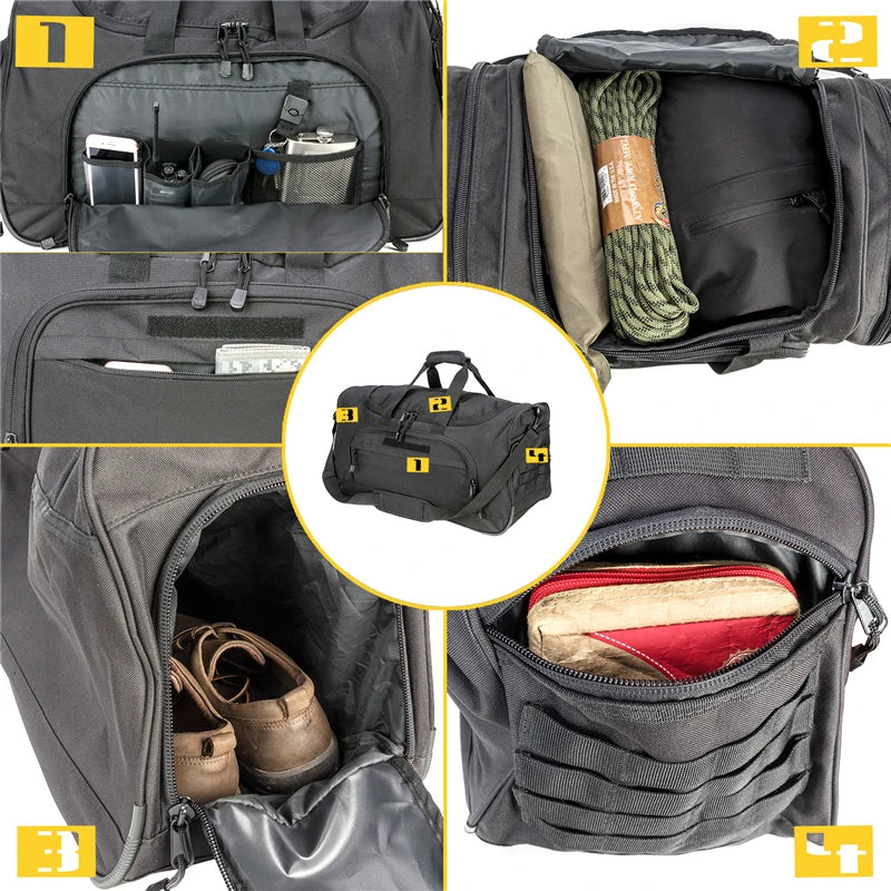 LQARMY Waterproof Gym Bag For Fitness And Travel Duffle