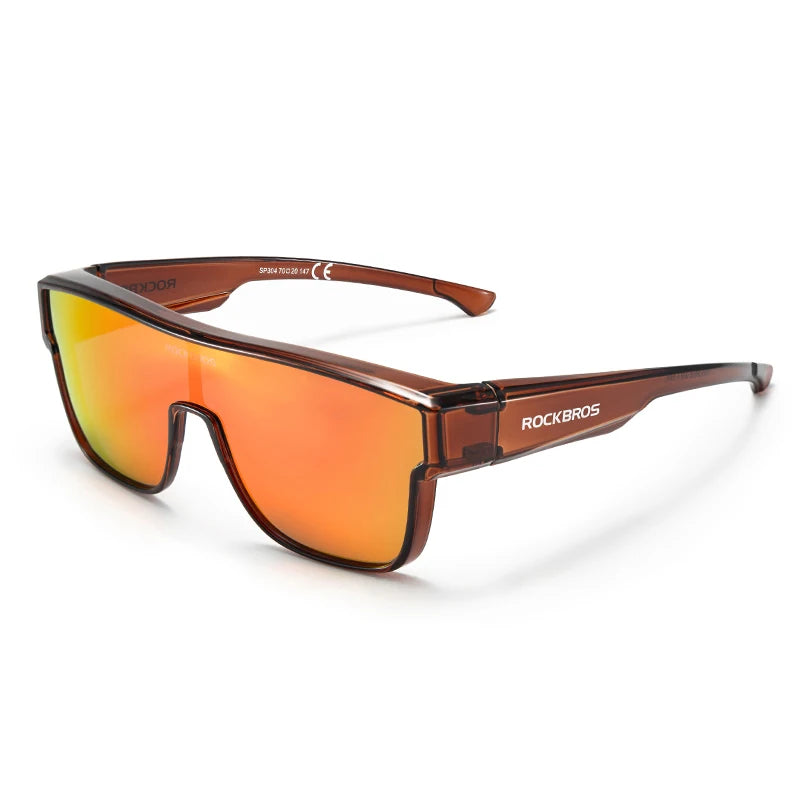 ROCKBROS Polarized Cycling Glasses UV400 Myopia Dual Wear Sunglasses
