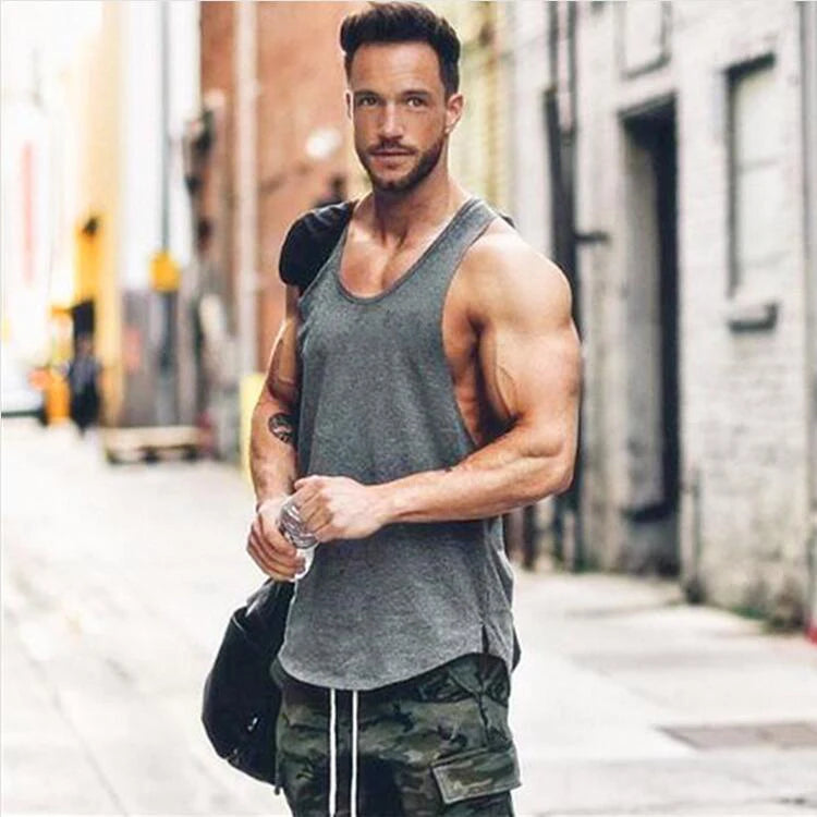 Cotton Breathable Sleeveless Tank Tops For Gym And Running