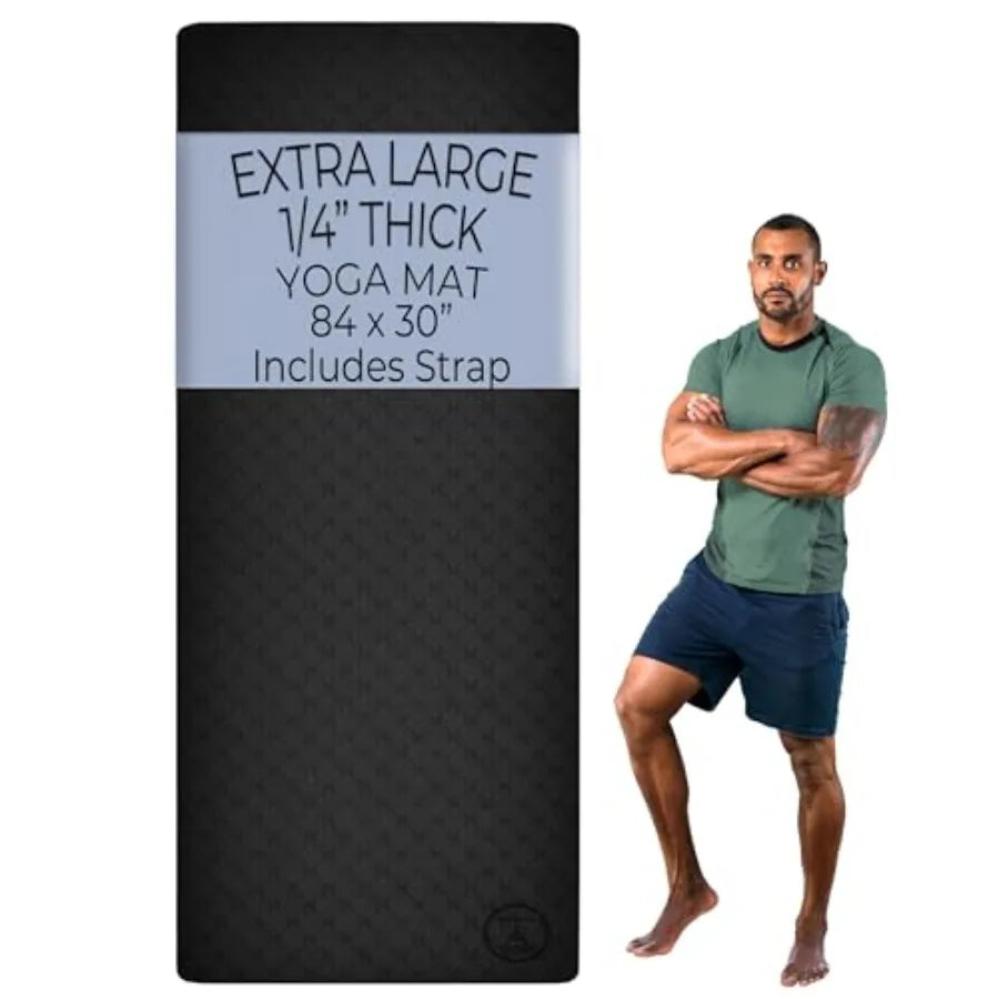 Extra Thick Yoga Mat For Total Joint Cushioning And Comfort